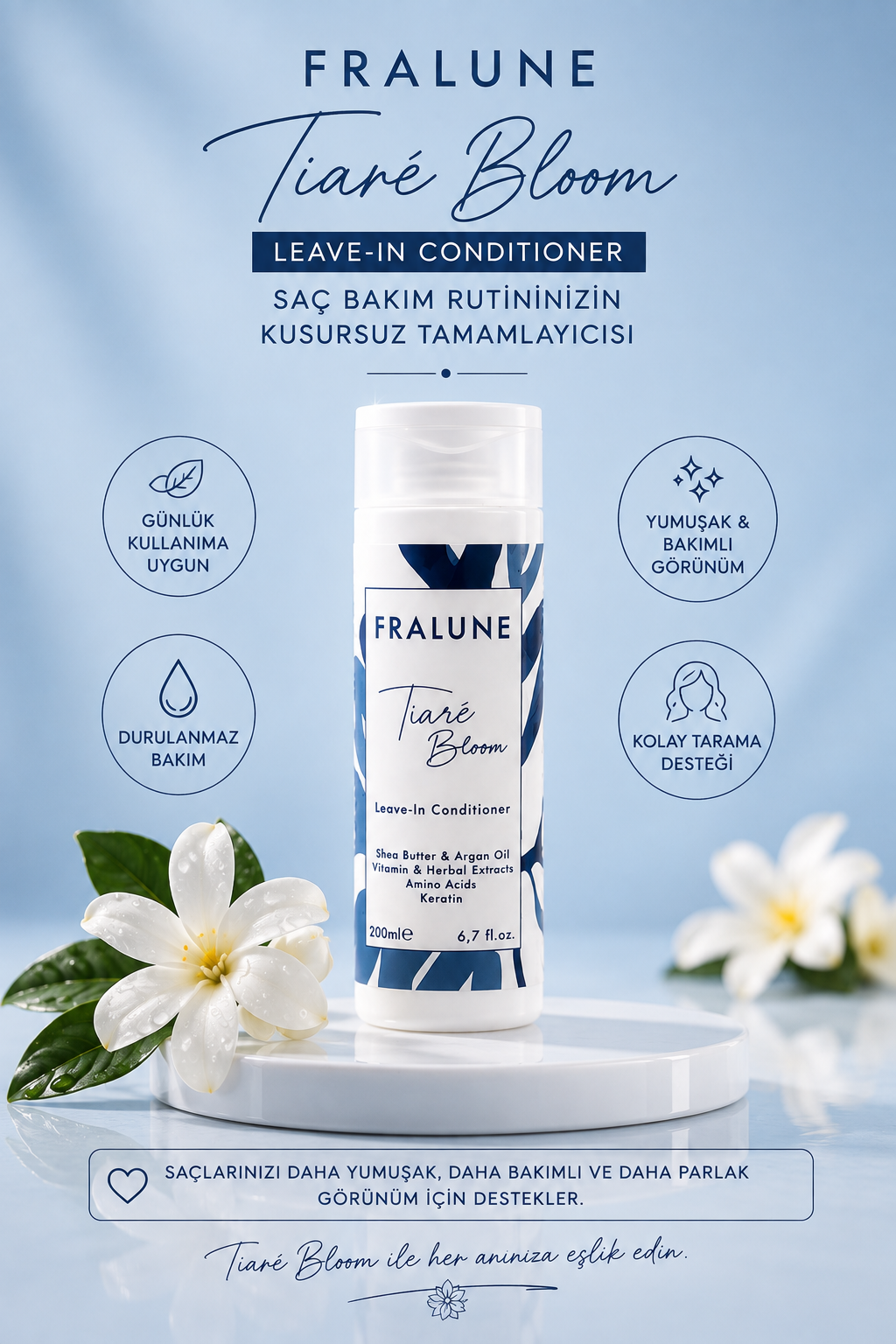 Fralune Saç Bakım Kremi | Yumuşaklık, Parlaklık ve Kolay Tarama İçin Saç Bakımı